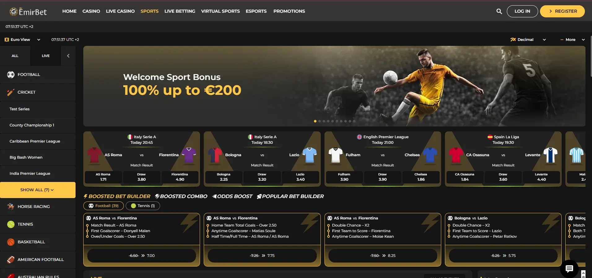 Emirbet Casino screen