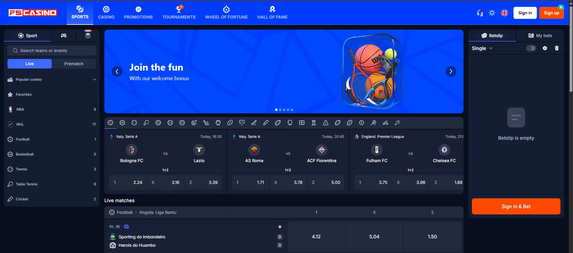 Vulkanbet Casino screen